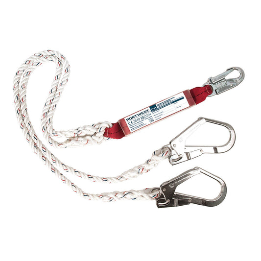 Portwest Double 1.8m Lanyard With Shock Absorber FP25