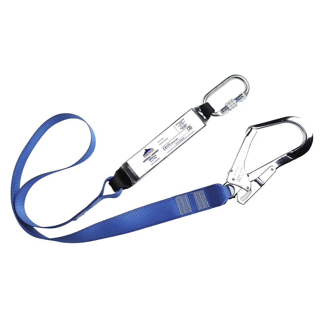 Portwest Single Webbing 1.8m Lanyard With Shock Absorber FP50