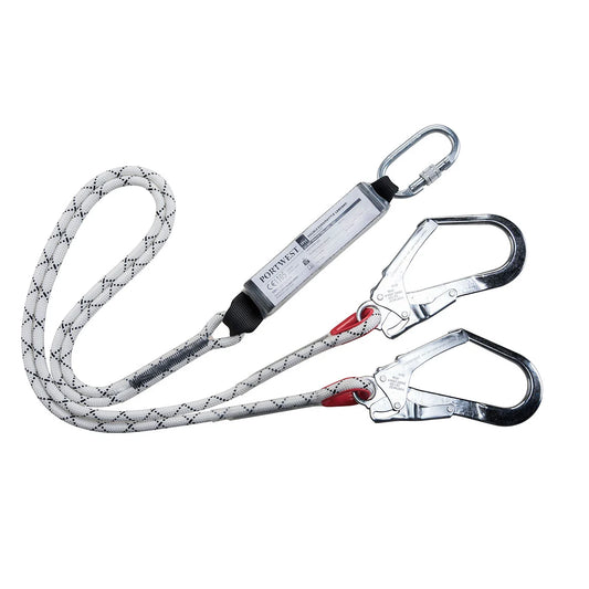 Portwest Double Kernmantle 1.8m Lanyard With Shock Absorber FP55
