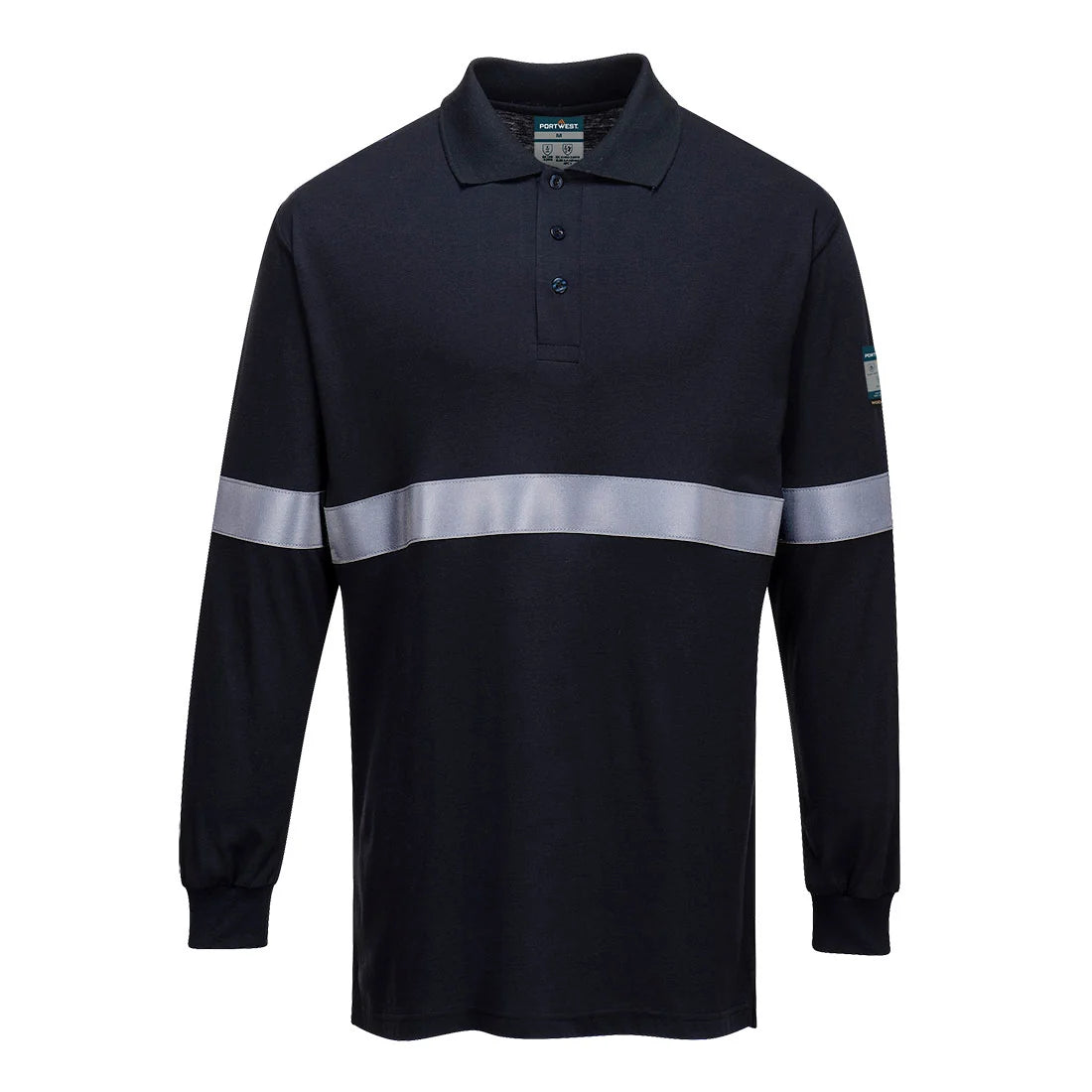Portwest Modaflame Knit FR Long Sleeve Polo Shirt  FR03