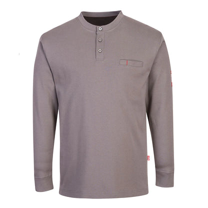 Portwest Bizflame Knit FR Long Sleeve Henley FR32