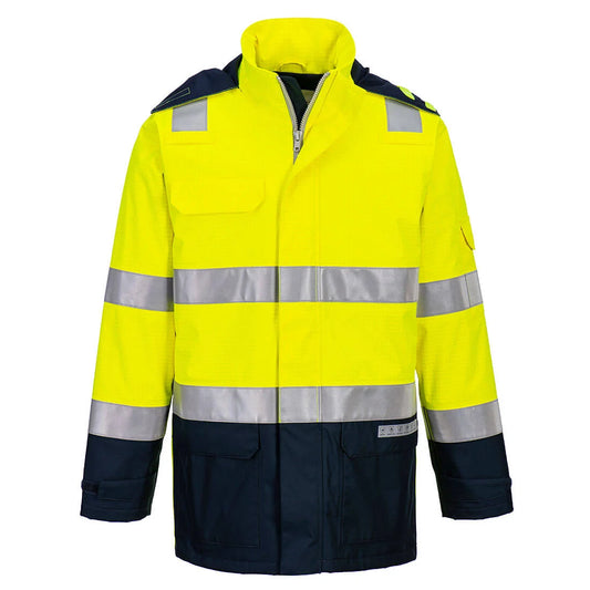 Portwest Bizflame Rain+ Hi-Vis Multi-Norm Contrast FR Jacket FR605