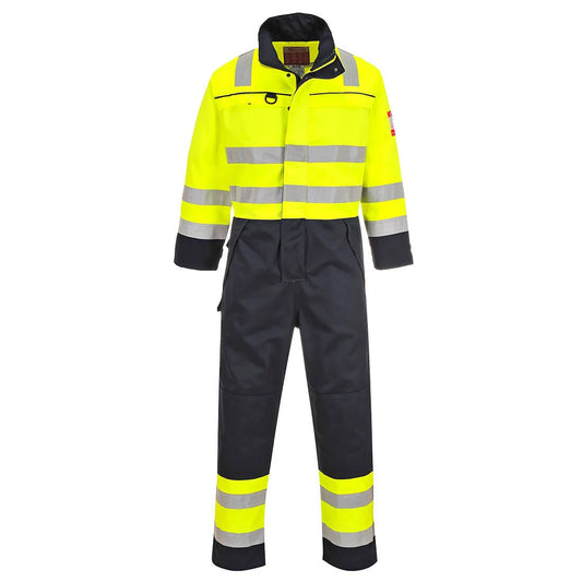 Portwest Bizflame Work Hi-Vis Multi-Norm Contrast FR Coverall FR60
