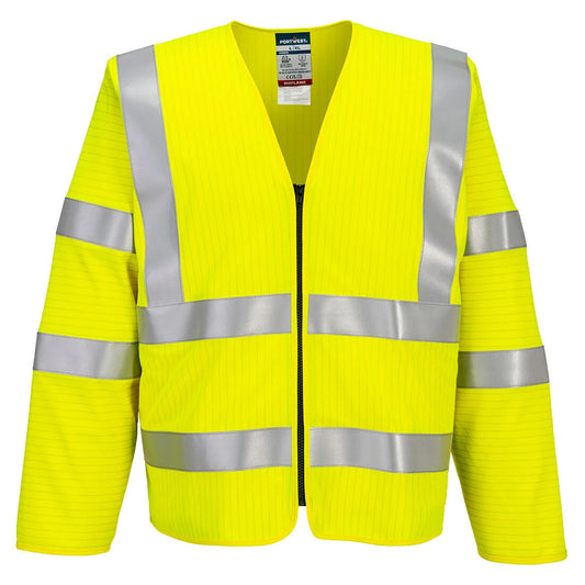 Portwest Bizflame Hi-Vis FR Long Sleeve Zip Vest FR616