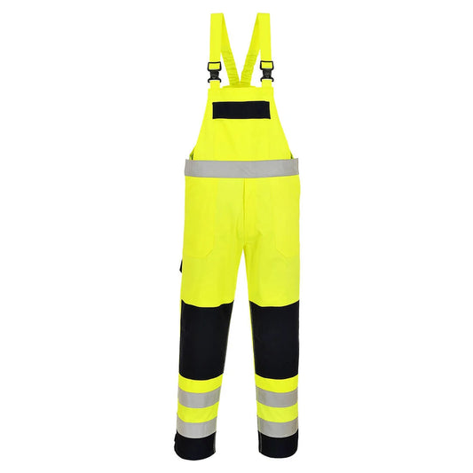 Portwest Bizflame Work Hi-Vis Multi-Norm Contrast FR Bib and Brace FR63