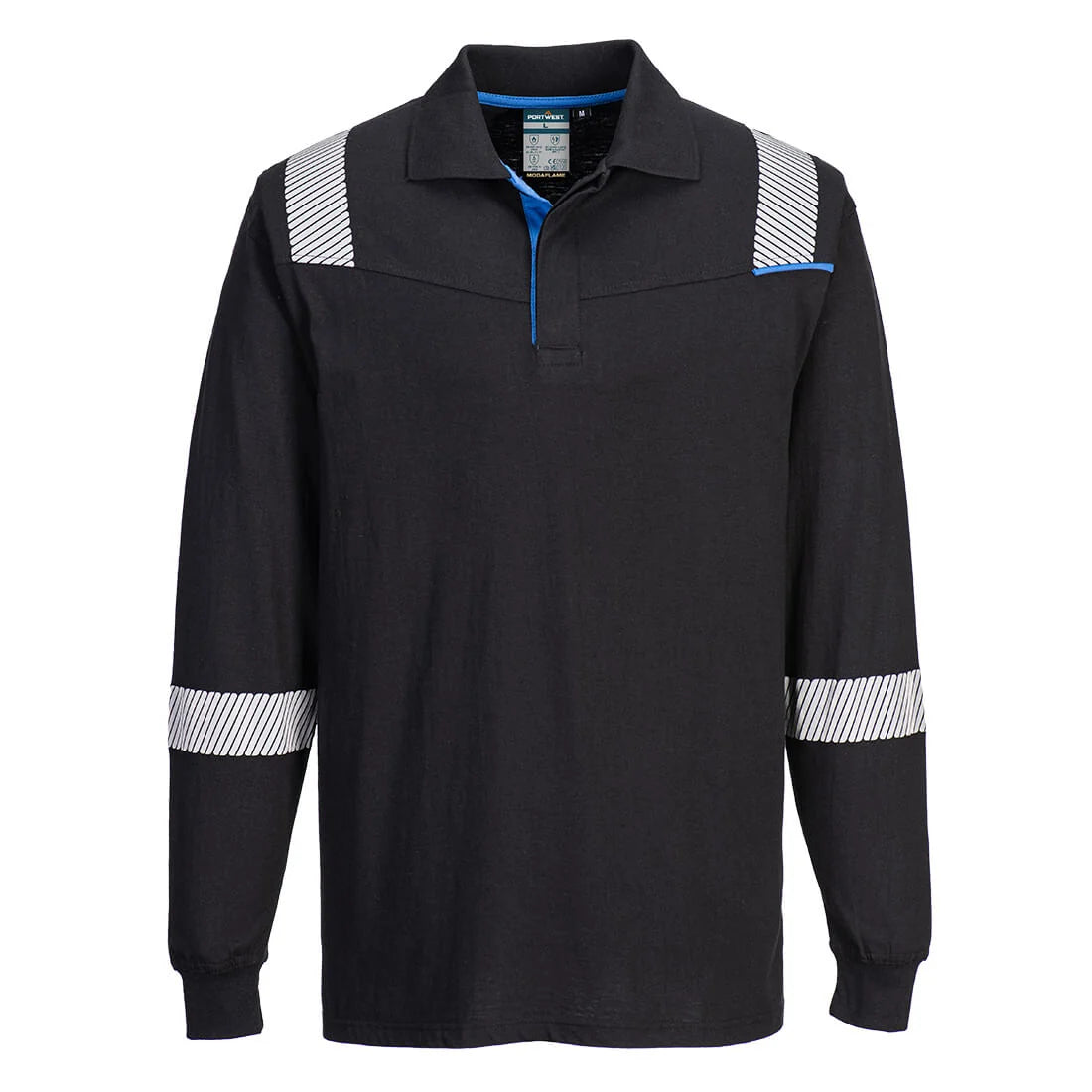 Portwest WX3 Modaflame Knit FR Long Sleeve Polo Shirt FR711