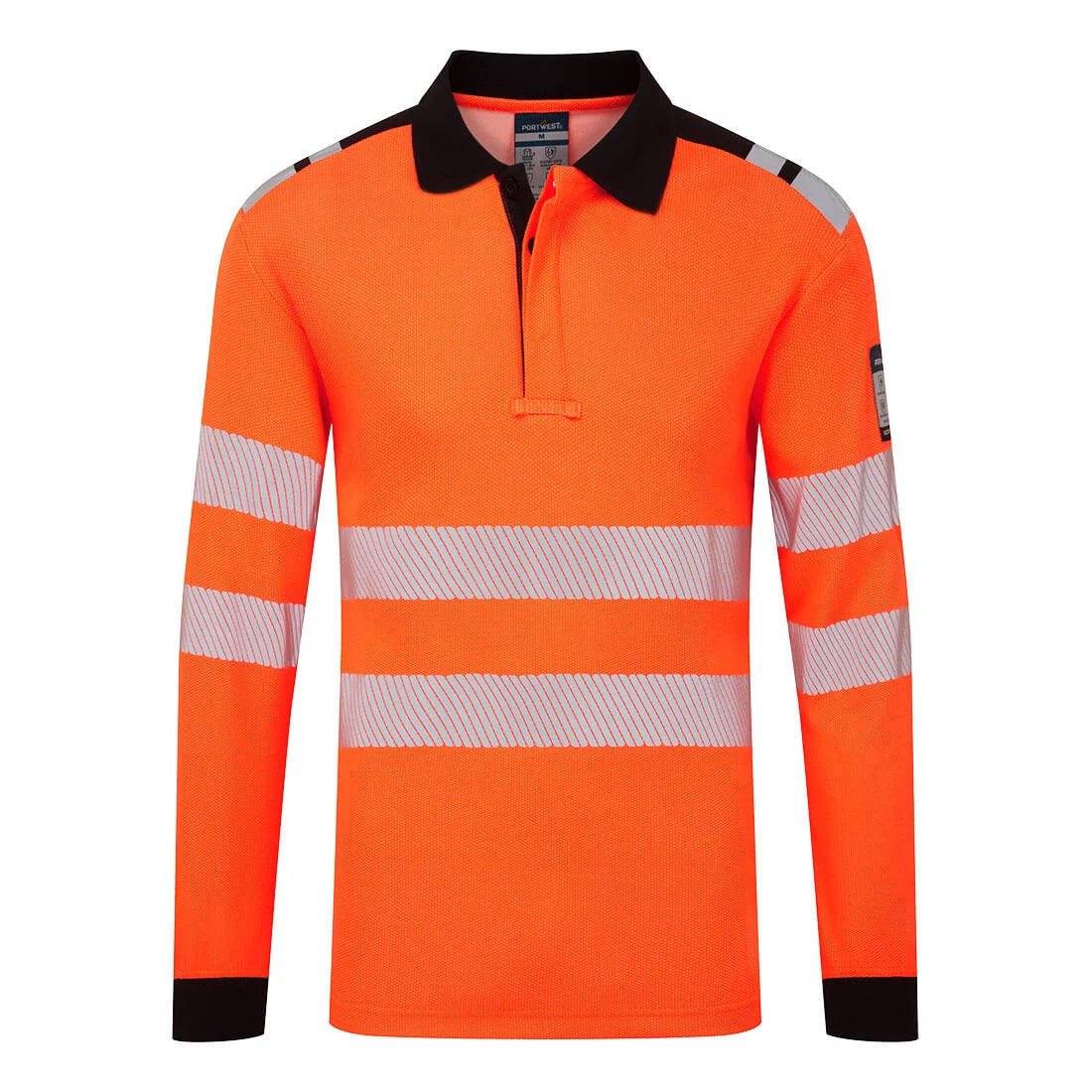 Portwest PW3 Modaflame Knit HVO FR Long Sleeve Polo Shirt FR734