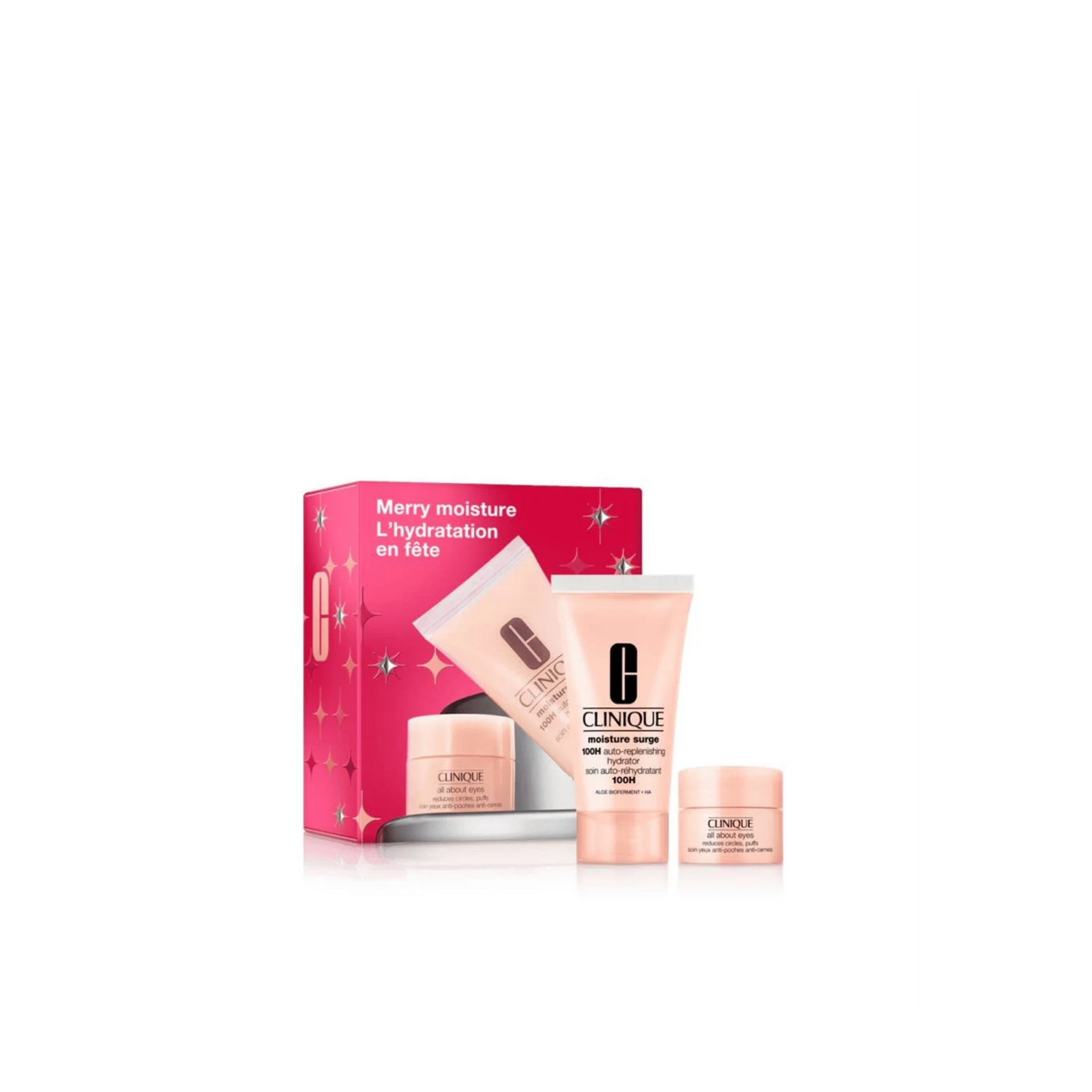 CLINIQUE MERRY MOISTURE MOISTURE SURGE GIFT SET 2PC (30ML MOISTURE SURGE HYDRATOR & 5ML ALL ABOUT EYES EYE CREAM)  GSCOSCLI086