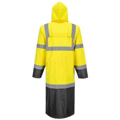Portwest Hi-Vis Contrast Raincoat 122cm H446