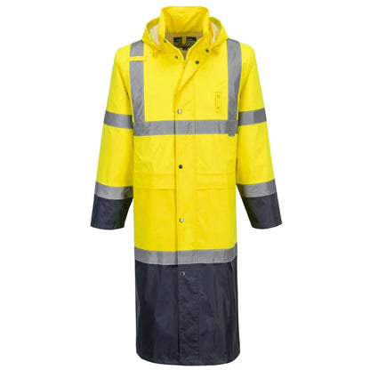Portwest Hi-Vis Contrast Raincoat 122cm H446