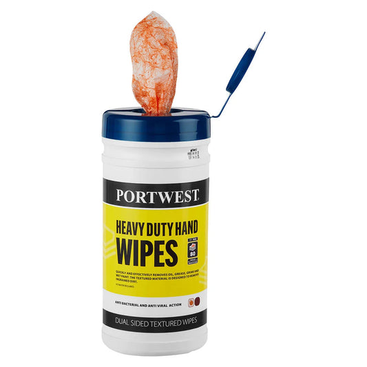 Portwest Heavy Duty Hand Wipes (80 Wipes) IW30
