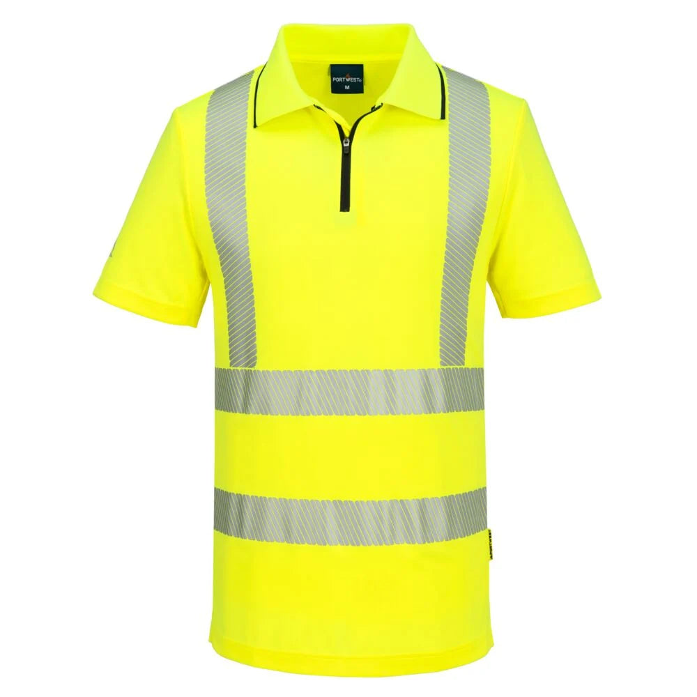 Portwest KX3 Sport Hi-Vis Zip Polo Shirt / KX302