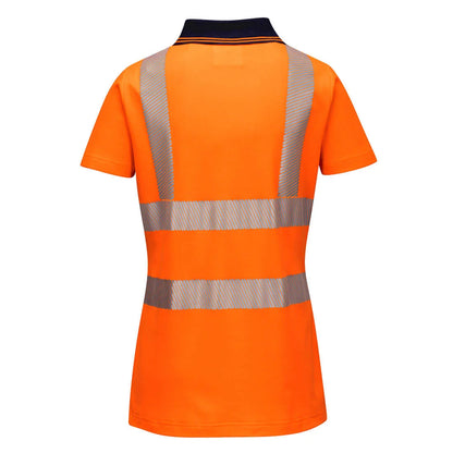 Portwest Hi-Vis Women's Cotton Comfort Pro Polo Shirt S/S LW72