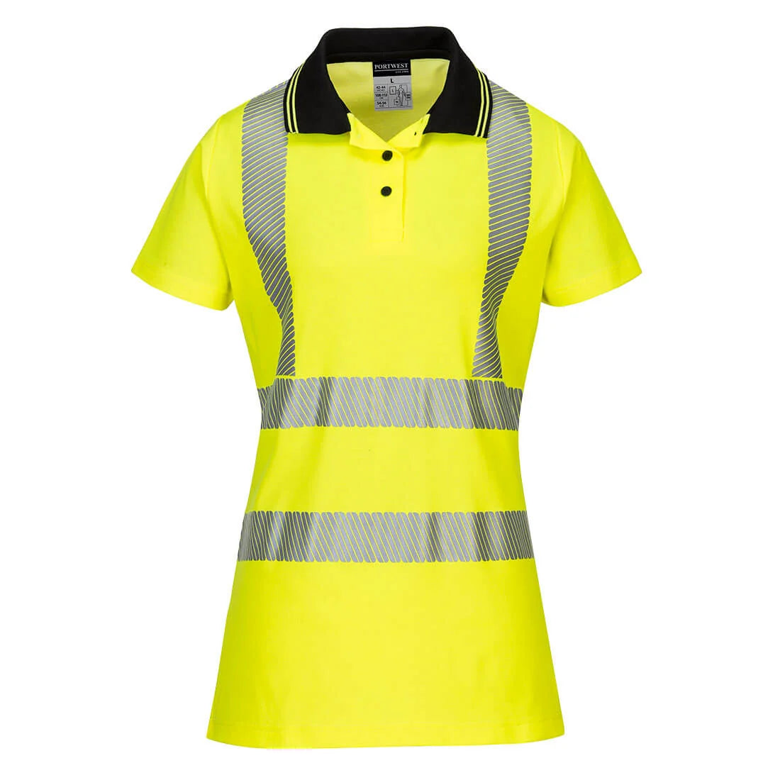 Portwest Hi-Vis Women's Cotton Comfort Pro Polo Shirt S/S LW72
