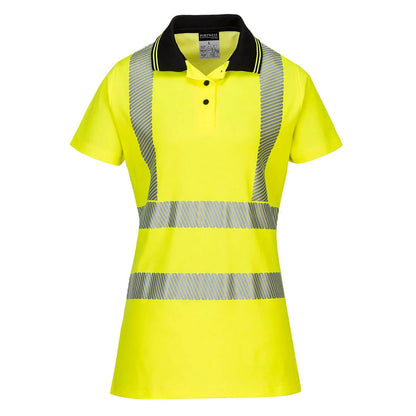 Portwest Hi-Vis Women's Cotton Comfort Pro Polo Shirt S/S LW72