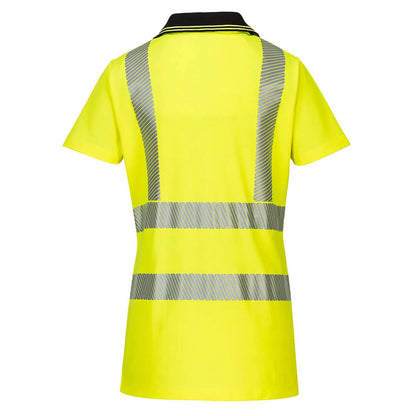 Portwest Hi-Vis Women's Cotton Comfort Pro Polo Shirt S/S LW72