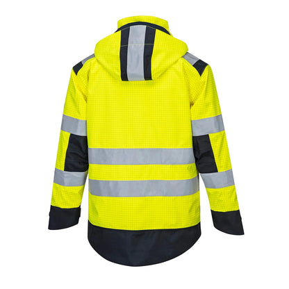 Portwest Modaflame Rain+ Hi-Vis Multi-Norm Contrast FR Jacket MV70