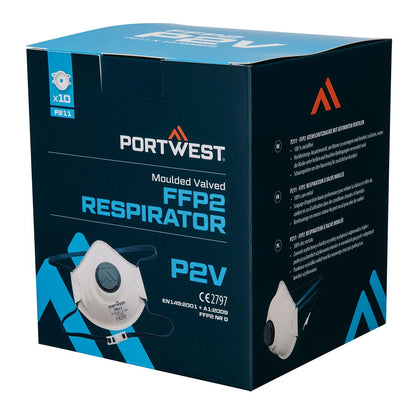 Portwest Moulded FFP2 Valved Respirator (Pk10) P211