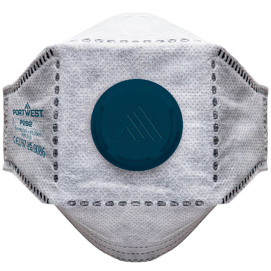 Portwest EAGLE FFP2 Valved Carbon Fold Flat Respirator (Pk10) P292