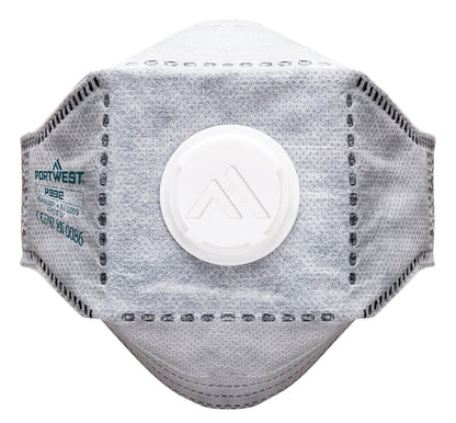 Portwest EAGLE FFP3 Valved Carbon Fold Flat Respirator (Pk10) P392