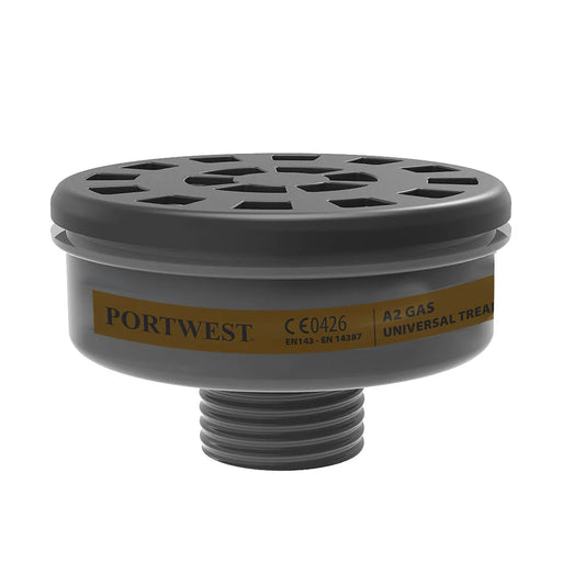 Portwest A2 Gas Filter Universal Thread (Pk6) P906