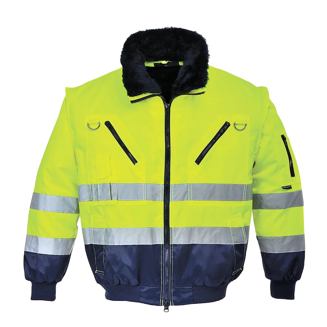 Portwest Hi-Vis 3-in-1 Contrast Pilot Jacket PJ50