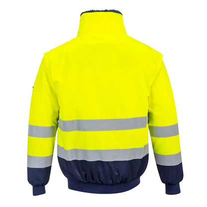 Portwest Hi-Vis 3-in-1 Contrast Pilot Jacket PJ50