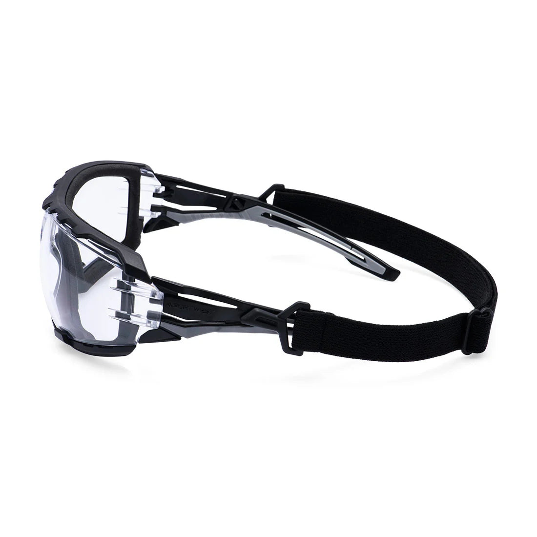 Portwest Anthracite Wraparound Plus Safety Glasses PR02