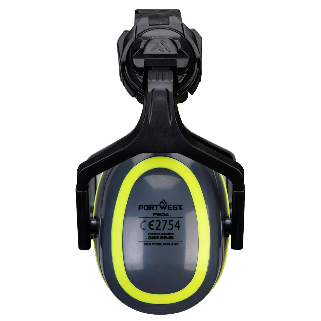 Portwest HV Extreme Ear Defenders Medium Clip-On Metal Free PW04