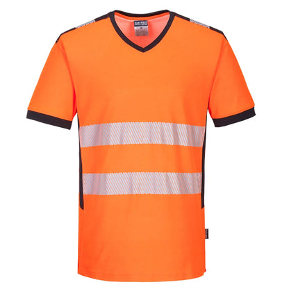Portwest PW3 Hi-Vis V-Neck Mesh Insert T-Shirt / PW310