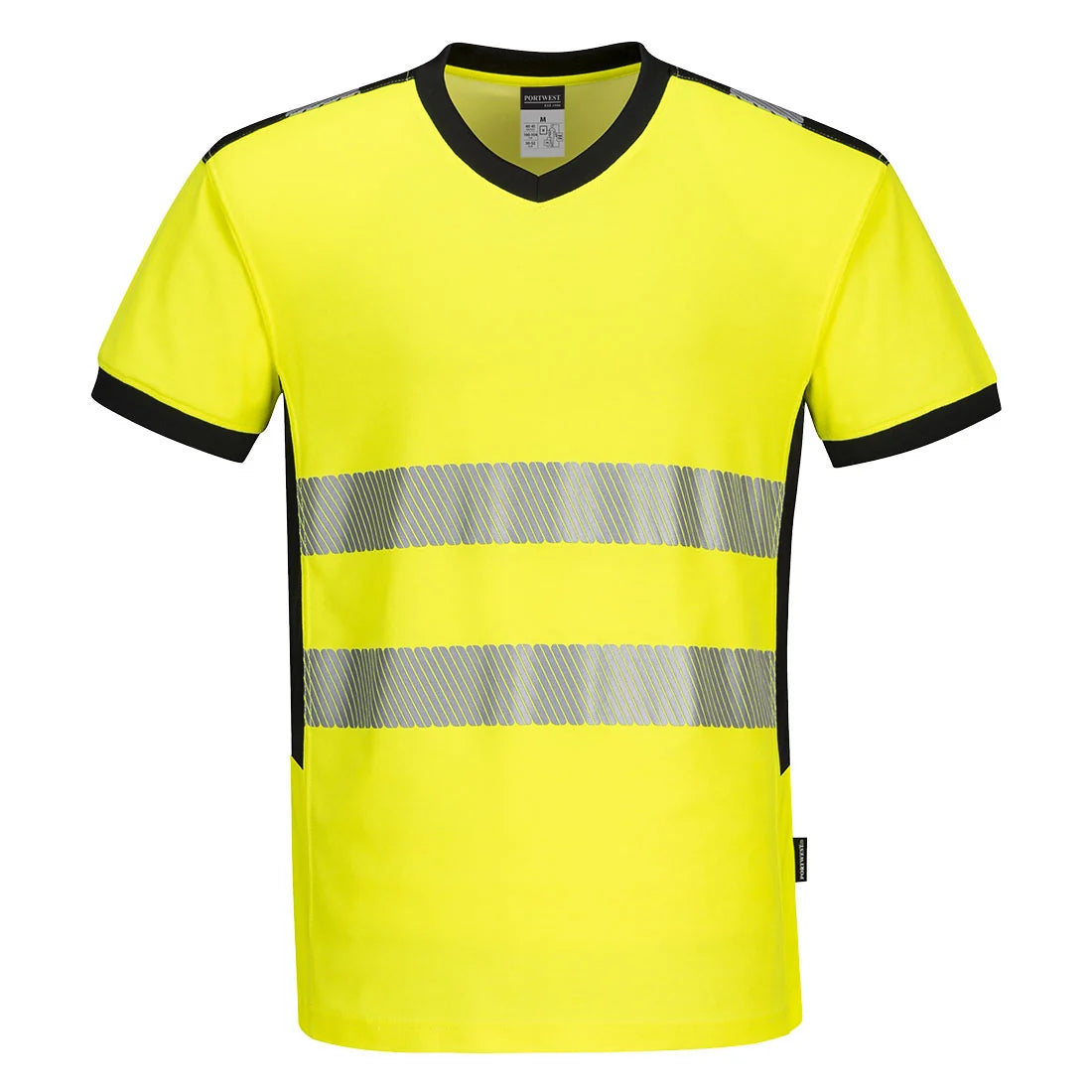 Portwest PW3 Hi-Vis V-Neck Mesh Insert T-Shirt / PW310
