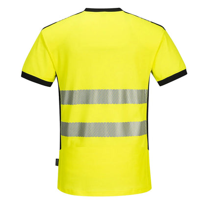 Portwest PW3 Hi-Vis V-Neck Mesh Insert T-Shirt / PW310