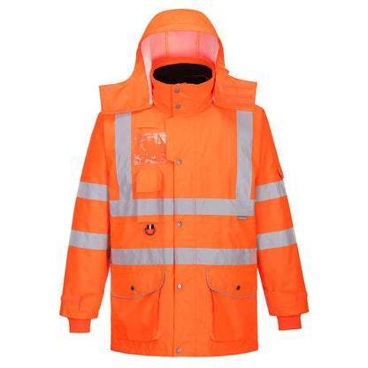 Portwest Hi-Vis Breathable 7-in-1 Traffic Jacket RT27