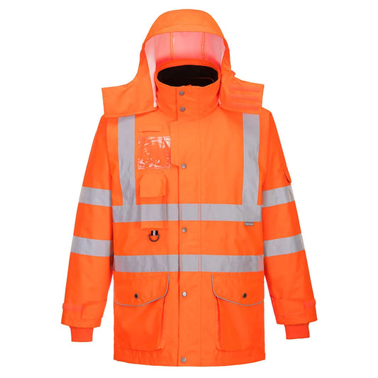 Portwest Hi-Vis Breathable 7-in-1 Traffic Jacket RT27