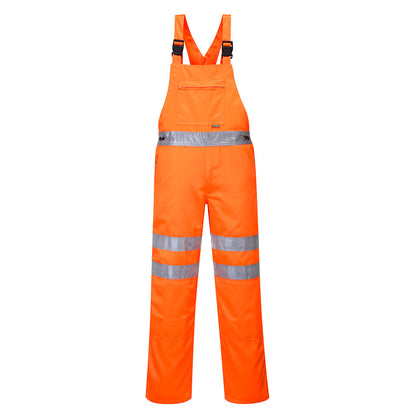 Portwest Hi-Vis Polycotton Service Bib and Brace Orange RT43