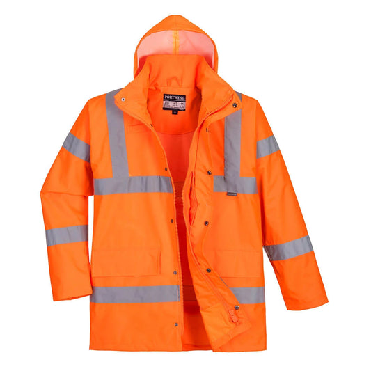 Portwest Hi-Vis Breathable Rain Traffic Jacket RT60