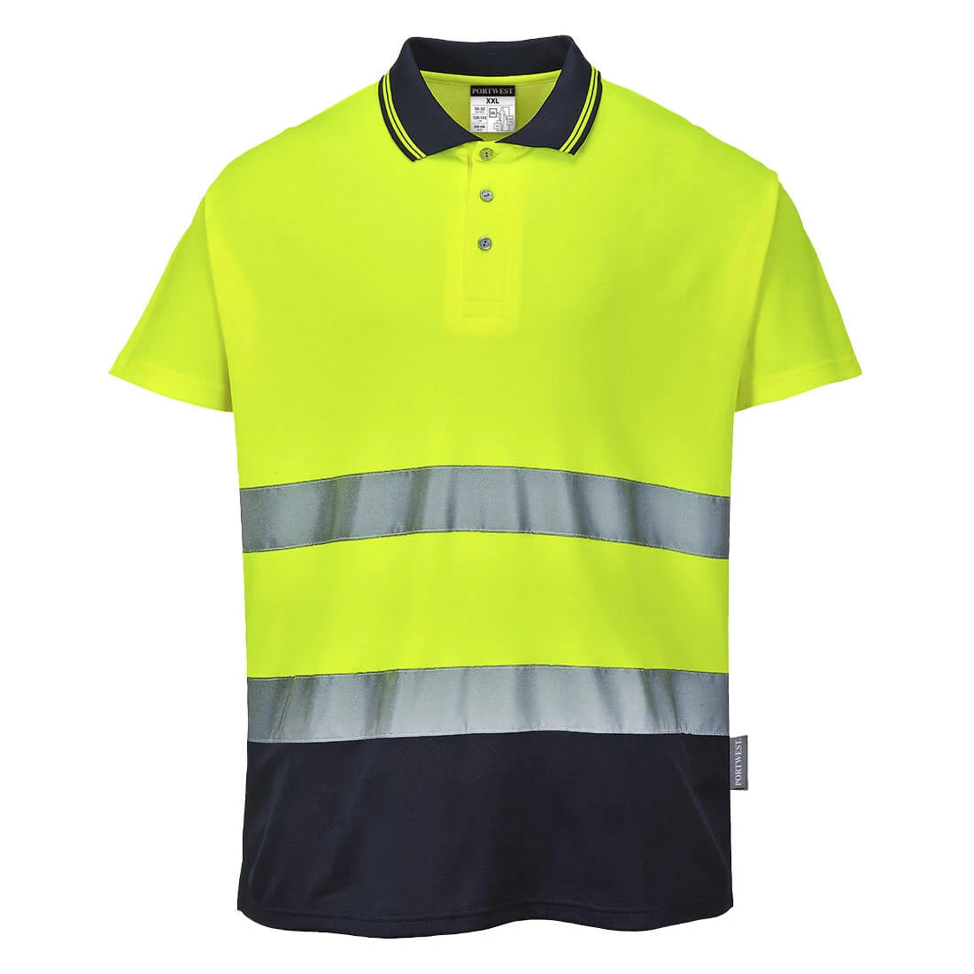 Portwest Hi-Vis Cotton Comfort Contrast Polo Shirt / S174