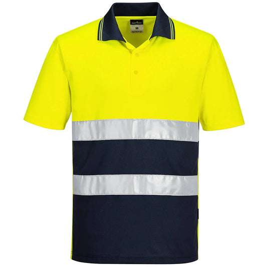 Portwest Hi-Vis Lightweight Contrast Polo Shirt / S175