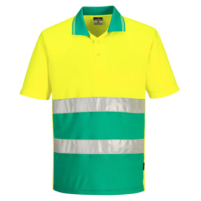 Portwest Hi-Vis Lightweight Contrast Polo Shirt / S175
