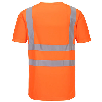 Portwest Hi-Vis Cotton Comfort Mesh Insert T-Shirt / S179