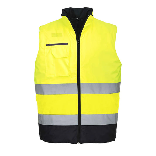 Portwest Hi-Vis Contrast Bodywarmer S267