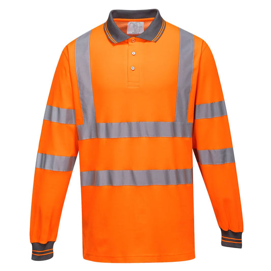 Portwest Hi-Vis Cotton Comfort Polo Shirt L/ S271