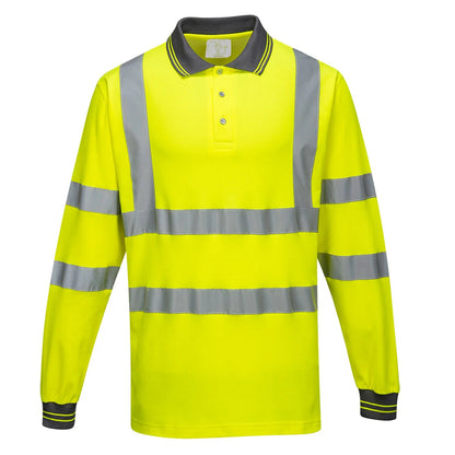 Portwest Hi-Vis Cotton Comfort Polo Shirt L/ S271
