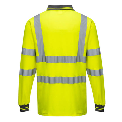 Portwest Hi-Vis Cotton Comfort Polo Shirt L/ S271