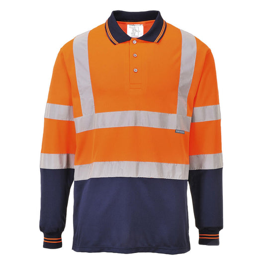 Portwest Hi-Vis Contrast Polo Shirt L/ S279