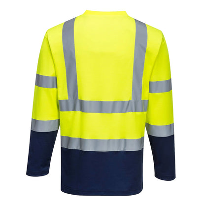 Portwest Hi-Vis Cotton Comfort Contrast T-Shirt L/ S280