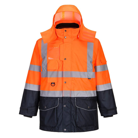 Portwest Hi-Vis Breathable 7-in-1 Contrast Traffic Jacket S426