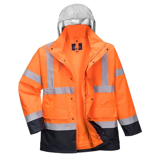 Portwest Hi-Vis 4-in-1 Contrast Traffic Jacket S471
