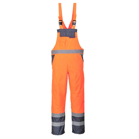 Portwest Hi-Vis Breathable Contrast Rain Bib and Brace S488