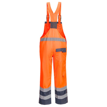 Portwest Hi-Vis Breathable Contrast Rain Bib and Brace S488